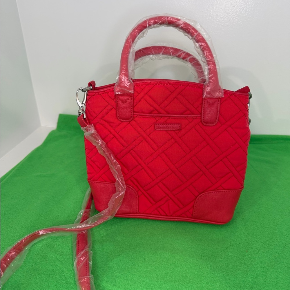 Vera Bradley Red Quilted Crossbody Satchel